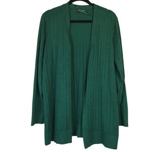 Lane Bryant Emerald Green Ribbed Open Front Cardigan Sweater 22/24 1141917